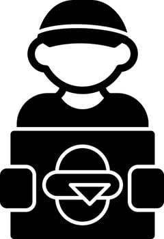 Delivery Man Vector Icon Design