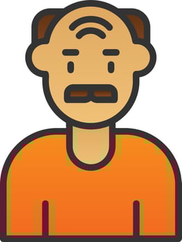Elderly Vector Icon Design