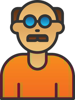 Old Man Vector Icon Design