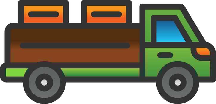 Pickup Truck Vector Icon Design