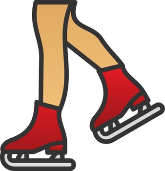 Figure Skating Vector Icon Design