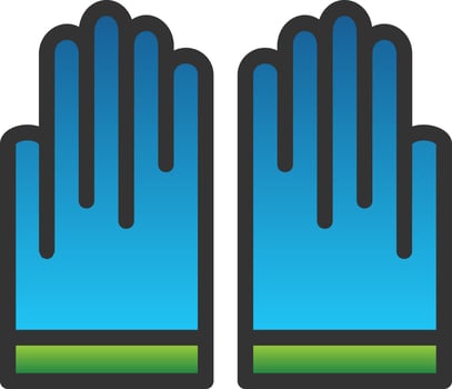 Hand Gloves Vector Icon Design