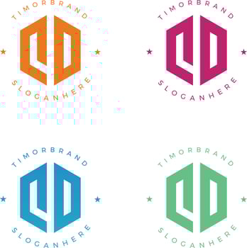 Set of company logo design ideas vector
