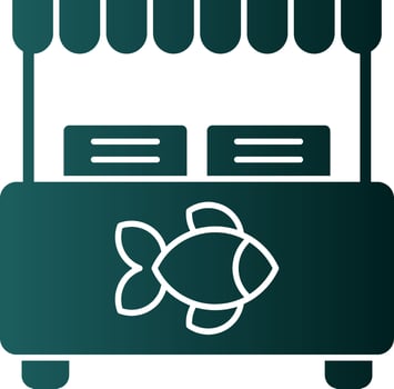 Fish Market Vector Icon Design