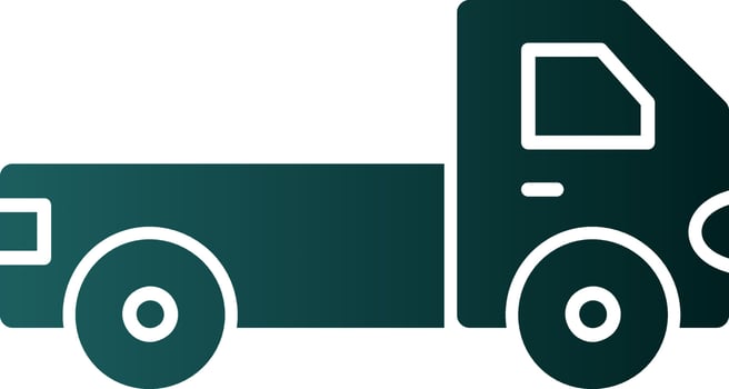 Pickup Truck Vector Icon Design