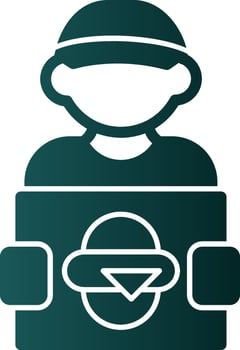 Delivery Man Vector Icon Design