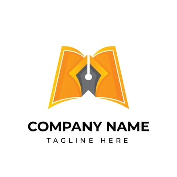 Pen and Book Education Logo vector