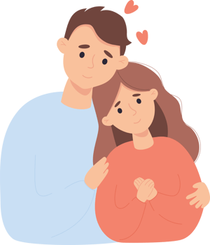Loving couple people png