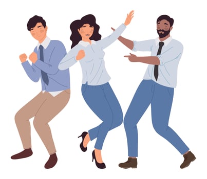 business persons celebrating vector