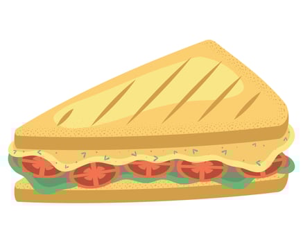 fresh sandwich fast food vector