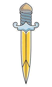 dagger old school tattoo vector