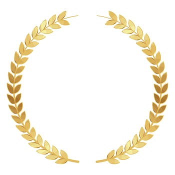 golden wreath crown vector