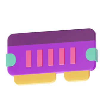 3D Render RAM Memory Icon png