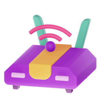 3D Render Wifi Router Icon png