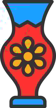 Vase Vector Icon Design