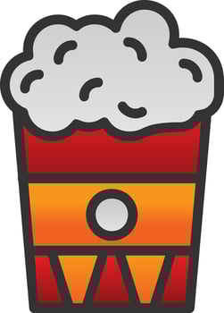 Popcorn Vector Icon Design
