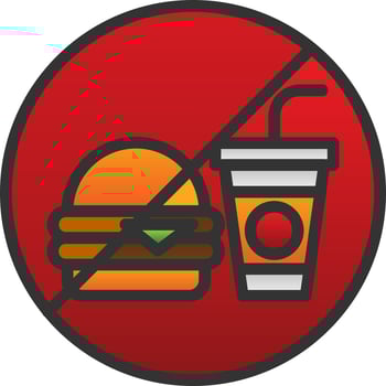 No Food Vector Icon Design