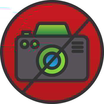 No Camera Vector Icon Design