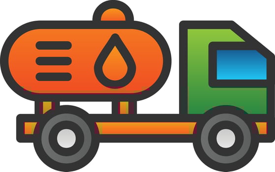 Oil Tanker Vector Icon Design
