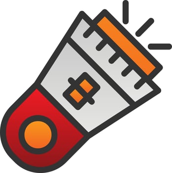 Flashlight Vector Icon Design