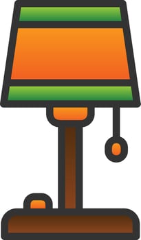 Floor Lamp Vector Icon Design
