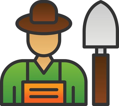 Farmer Vector Icon Design