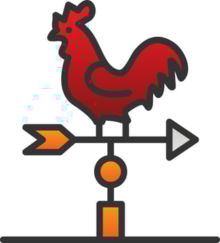 Weather Vane Vector Icon Design