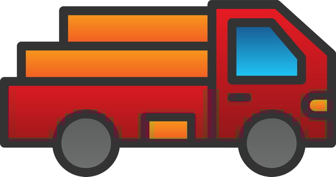 Pickup Truck Vector Icon Design