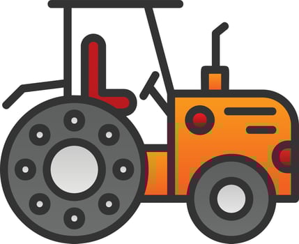 Tractor Vector Icon Design