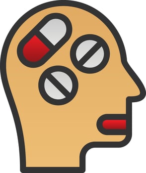 Drug Addict Vector Icon Design