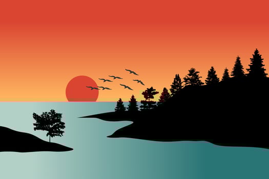 Abstract mountain painting, Abstract background, Premium Vector