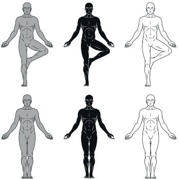 Vector design of man exercising