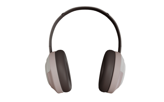 Headphones design 3d rendering for product mockup png