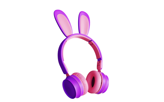 Headphones design 3d rendering for product mockup png