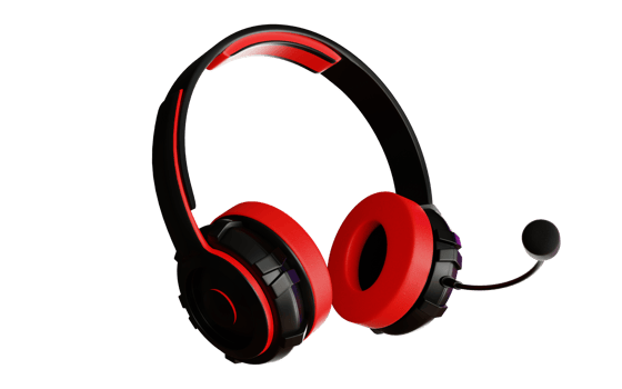 Headphones design 3d rendering for product mockup png