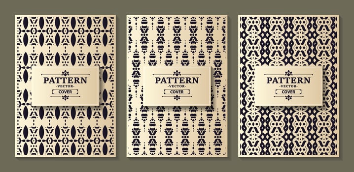 vintage abstract geometric pattern cover template vector