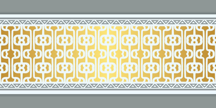 Elegant golden ornamental border template vector