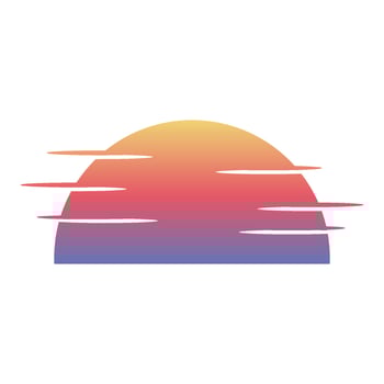 sunset pro vector logo design