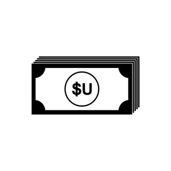 Uruguay Currency Symbol, Peso Uruguayo Icon, UYU SIgn. Vector Illustration
