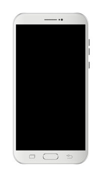 Modern white touchscreen cellphone tablet smartphone isolated png