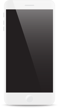 White smartphone isolated png
