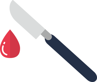scalpel and blood medical flat icons elements png item