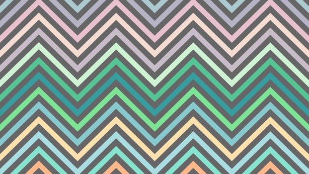 Multi and pastel color serrated shape on gray background. vector