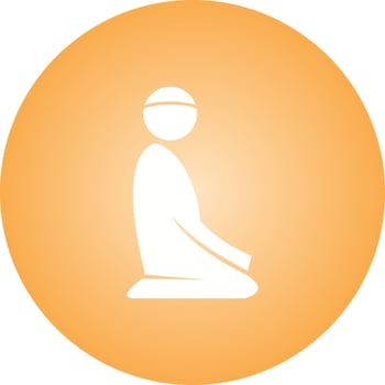Beautiful Offering Prayer Glyph Vector Icon