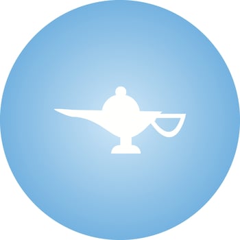 Beautiful Magical Lamp Glyph Vector Icon