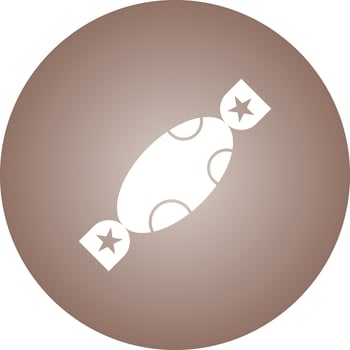 Beautiful Toffee Glyph Vector Icon