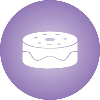 Beautiful Cake Glyph Vector Icon
