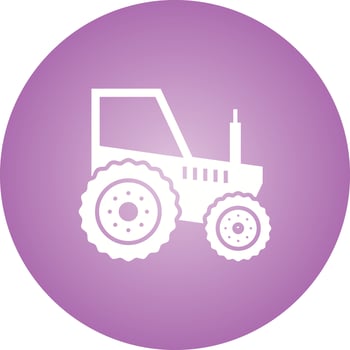 Beautiful Tractor Glyph Vector Icon