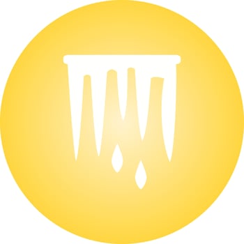 Beautiful Icicle Glyph Vector Icon