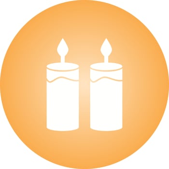 Beautiful Candles Glyph Vector Icon